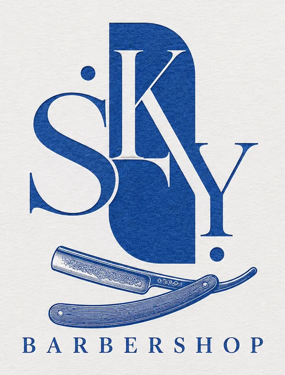 โลโก้ SKY Barbershop ร้านตัดผมชาย นิคมพัฒนา ซอย 12 ระยอง
